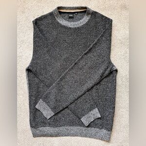 Mens Hugo Boss Virgin Wool Crewneck Sweater Size XL Like NEW